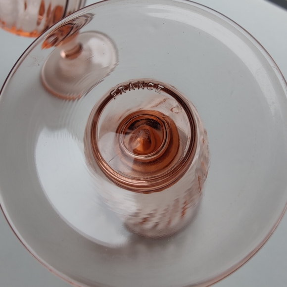 2 vintage wine 🍷 glasses | Rosaline Pink Swirl 🍥🩷 | Cristal D'arques - Durand - Picture 5 of 10